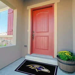 Kirklands Home Area Rugs|Baltimore Ravens Area Rug, 3x4 Black