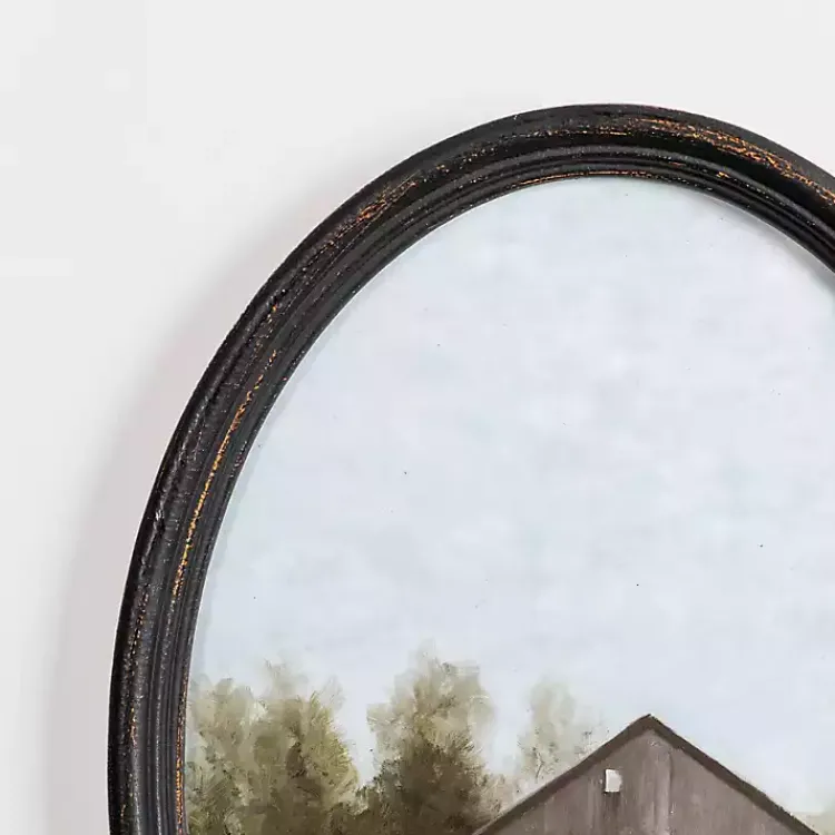 Kirklands Home Framed Art|Barn Landscape Oval Framed Art Print