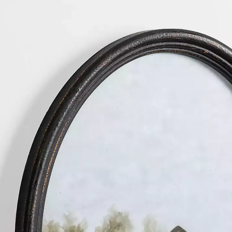 Kirklands Home Framed Art|Barn Landscape Oval Framed Art Print