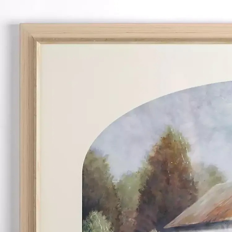 Kirklands Home Framed Art|Barn with Arched Mat Framed Art Print