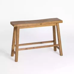 Kirklands Home Bar Stools & Counter Height Stools|Barnwood Wire Brush Sonoma Counter Bench Brown