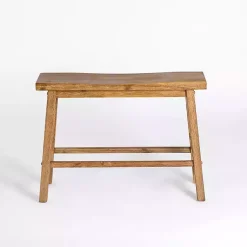 Kirklands Home Bar Stools & Counter Height Stools|Barnwood Wire Brush Sonoma Counter Bench Brown