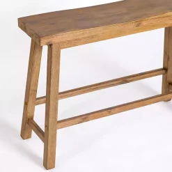 Kirklands Home Bar Stools & Counter Height Stools|Barnwood Wire Brush Sonoma Counter Bench Brown