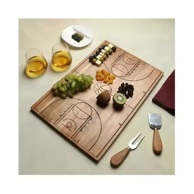 Kirklands Home Serving & Entertaining|Basketball Court Wooden Serving Board Brown