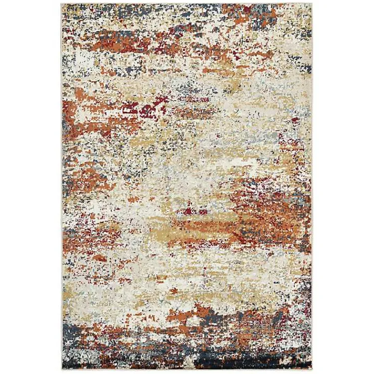 Kirklands Home Area Rugs|Bastia Ivory Orange Area Rug, 7x9 Multi