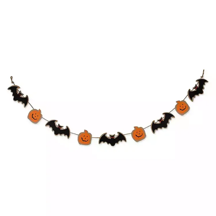 Sale Bat and Pumpkin Garland Halloween
