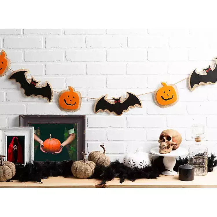 Sale Bat and Pumpkin Garland Halloween