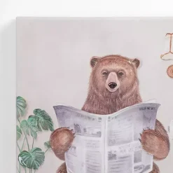 Kirklands Home Canvas Art|Bathroom Animals Canvas Art Prints, Set of 2 White