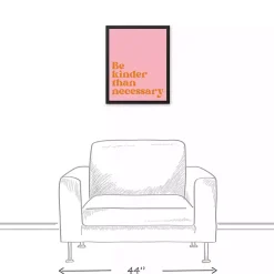 Kirklands Home Wall Quotes & Signs|Be Kinder Than Necessary Framed Canvas Art Print