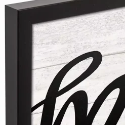 Kirklands Home Wall Plaques|Be Mine Framed Canvas Wall Plaque Black