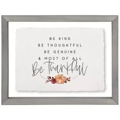 Sale Be Thankful Framed Wall Plaque Fall