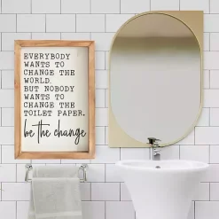 Kirklands Home Wall Quotes & Signs|Be The Change Framed Wall Sign