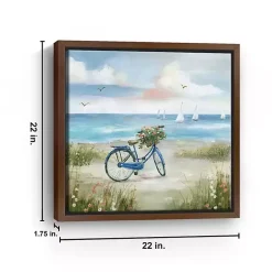 Kirklands Home Framed Art|Beach Bike Bliss Framed Canvas Art Print