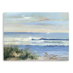 Kirklands Home Canvas Art|Beach Combers Giclee Canvas Art Print, 48x36 in. Blue