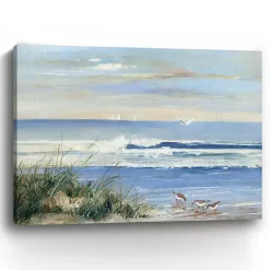 Kirklands Home Canvas Art|Beach Combers Giclee Canvas Art Print, 48x36 in. Blue