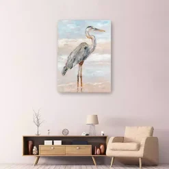 Kirklands Home Canvas Art|Beach Heron I Giclee Canvas Art Print, 48x36 in. Blue