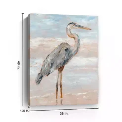 Kirklands Home Canvas Art|Beach Heron I Giclee Canvas Art Print, 48x36 in. Blue