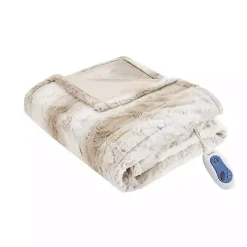 Online Beautyrest Sand Faux Fur Oversized Heated Throw Blankets & Throws
