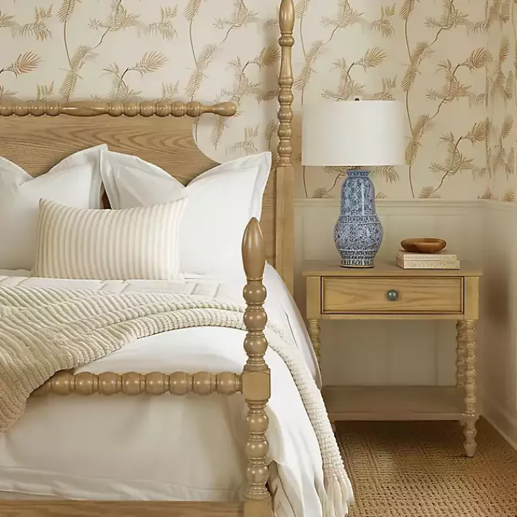 Kirklands Home Nightstands|Beckett Camel Oak Wood Nightsd Tan