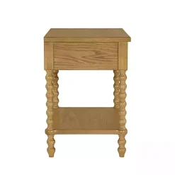 Kirklands Home Nightstands|Beckett Camel Oak Wood Nightsd Tan