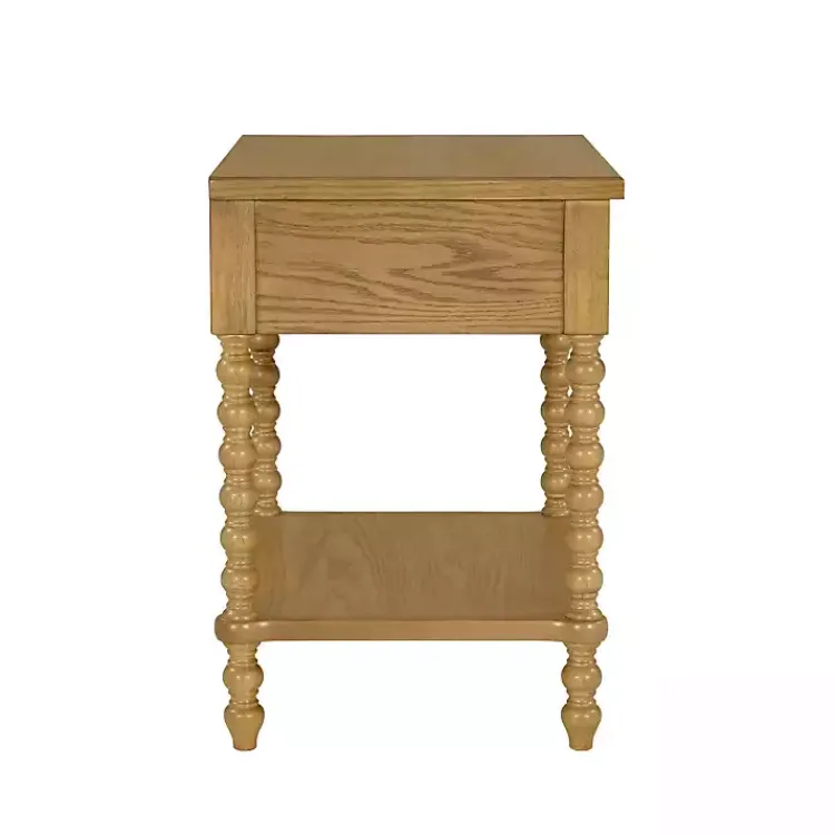 Kirklands Home Nightstands|Beckett Camel Oak Wood Nightsd Tan