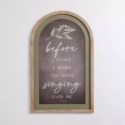 Kirklands Home Wall Quotes & Signs|Before I Spoke A Word Arched Wall Plaque Black