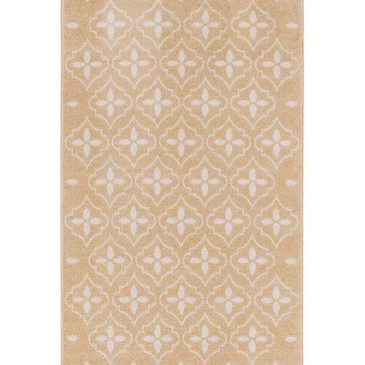 Kirklands Home Area Rugs|Beige & Ivory Quatrefoil Indoor/Outdoor Rug, 4x6