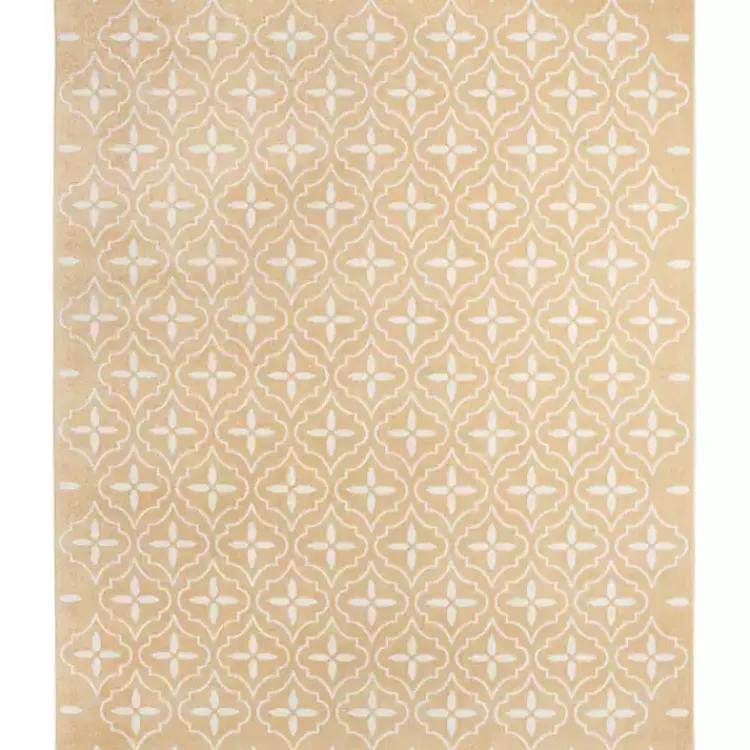 Kirklands Home Area Rugs|Beige & Ivory Quatrefoil Indoor/Outdoor Rug, 5x7