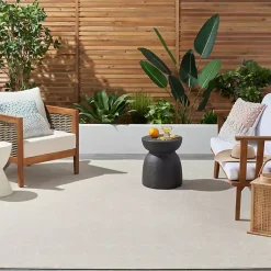 Kirklands Home Area Rugs|Beige & Ivory Quatrefoil Indoor/Outdoor Rug, 5x7