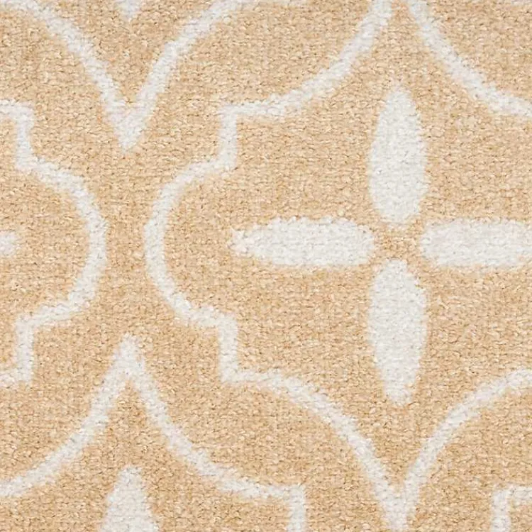 Kirklands Home Area Rugs|Beige & Ivory Quatrefoil Indoor/Outdoor Rug, 5x7