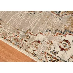 Kirklands Home Area Rugs|Beige and Gold Medallion Area Rug, 7x9