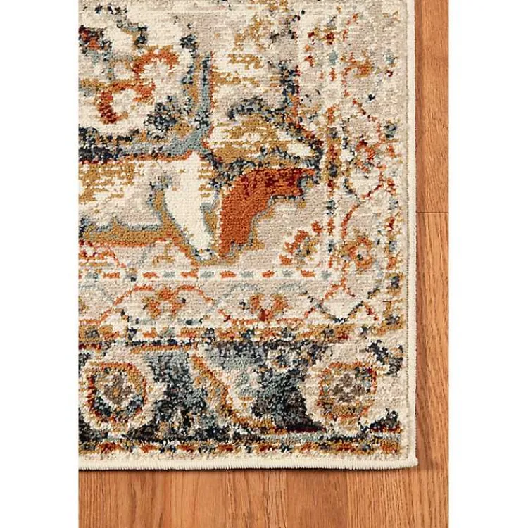 Kirklands Home Area Rugs|Beige and Gold Medallion Area Rug, 7x9