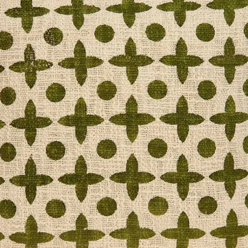 Beige and Green Patterned Pillow Pillows