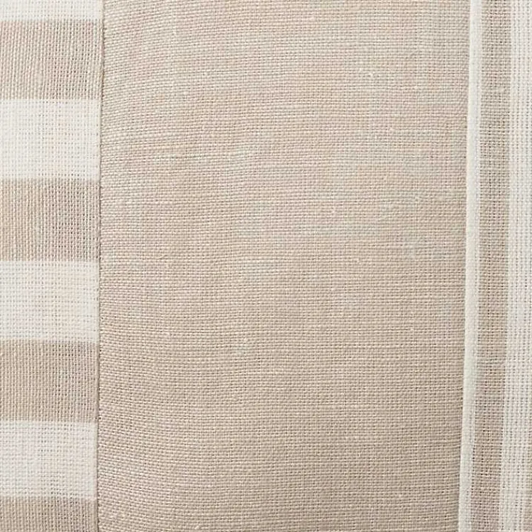 Outlet Beige Asymmetrical Stripes Lumbar Pillow Pillows