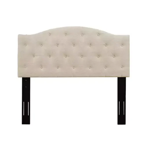 Kirklands Home Beds & Headboards|Beige Bryne Button Tufted Full/Queen Headboard Tan