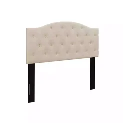 Kirklands Home Beds & Headboards|Beige Bryne Button Tufted Full/Queen Headboard Tan