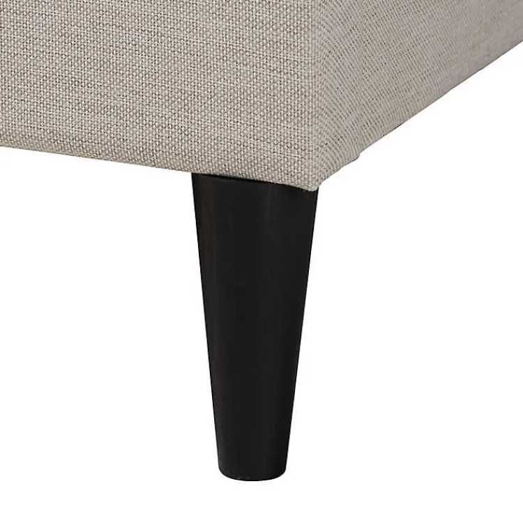 Kirklands Home Beds & Headboards|Beige Button Tufted Headboard Queen Bed Frame Tan