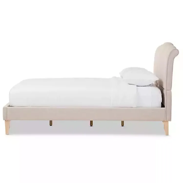 Kirklands Home Beds & Headboards|Beige Classic French Queen Platform Bed Tan