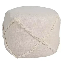 Outlet Beige Diamond Tufted Pouf Poufs & Floor Cushions