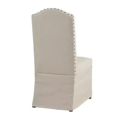 Kirklands Home Dining Chairs|Beige High Back Skirted Dining Chairs, Set of 2 Tan