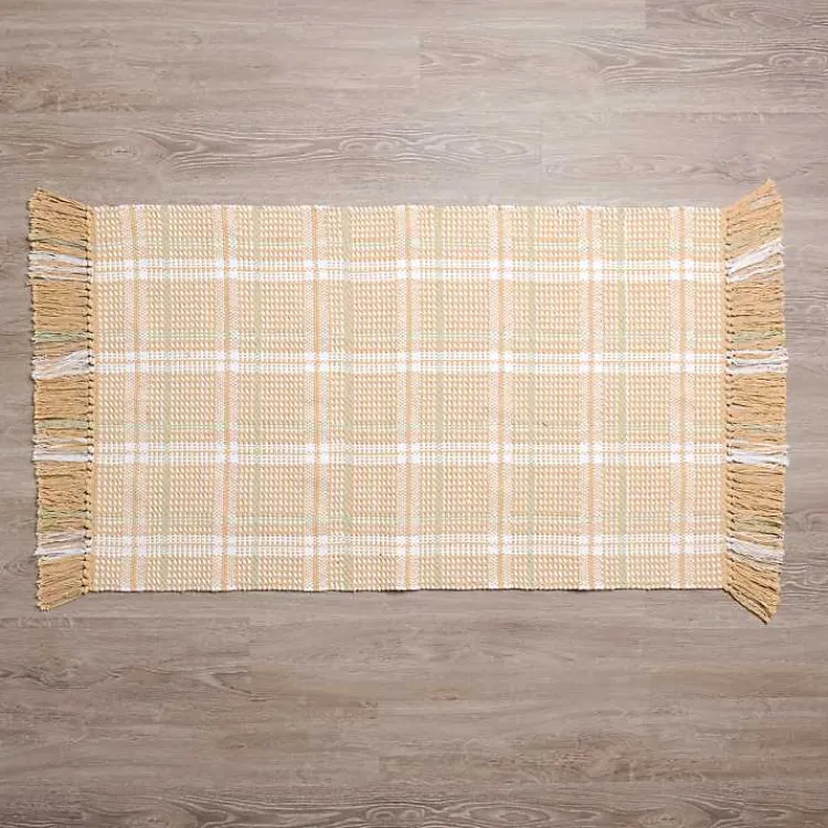 Kirklands Home Accent Rugs|Beige Jesse Plaid Scatter Rug Tan
