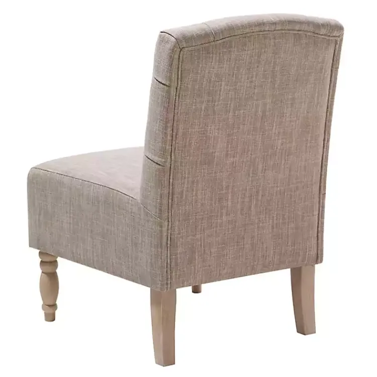 Kirklands Home Accent Chairs|Beige Luna Tufted Armless Accent Chair Gray