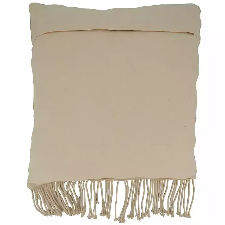 Outlet Beige Macrame Design Throw Pillow Blankets & Throws