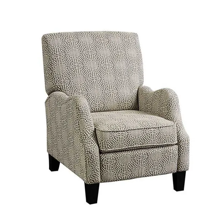 Kirklands Home Accent Chairs|Beige Pattern Liam Push-Back Recliner
