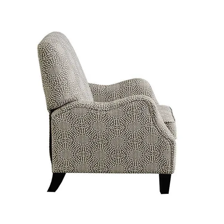 Kirklands Home Accent Chairs|Beige Pattern Liam Push-Back Recliner