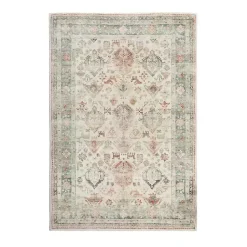 Kirklands Home Area Rugs|Beige Rosette Area Rug, 5x7