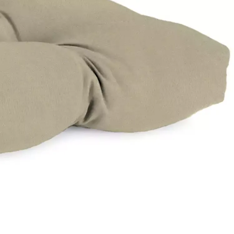 Kirklands Home Outdoor Cushions & Pillows|Beige Tufted Canvas Outdoor Bench Cushion Tan