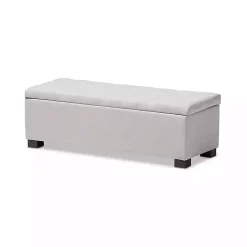 Kirklands Home Benches & Ottomans|Beige Tufted Contemporary Storage Bench