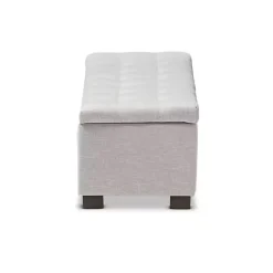 Kirklands Home Benches & Ottomans|Beige Tufted Contemporary Storage Bench