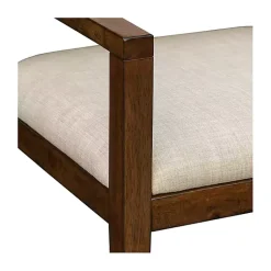 Kirklands Home Dining Chairs|Beige Upholstered Wood Dining Chairs, Set of 2 Tan